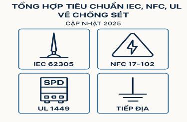 Tiêu chuẩn chống sét IEC, NFC, UL cập nhật 2025